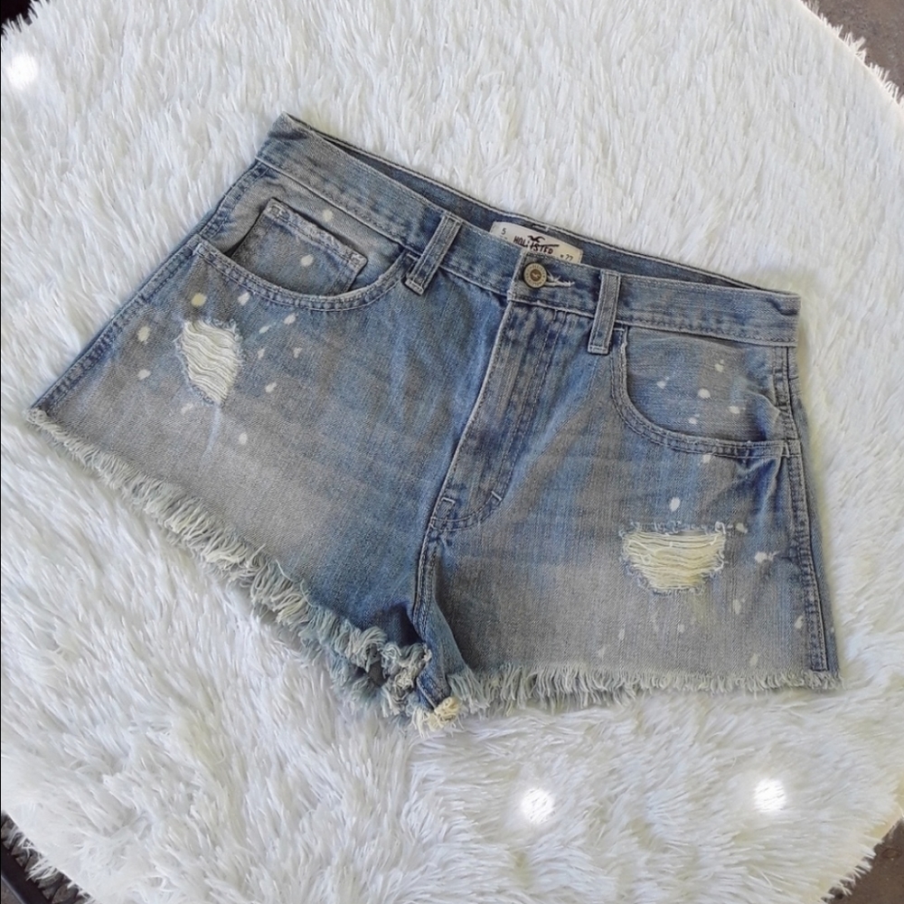 Hollister Distressed Hi Rise Jean Shorts